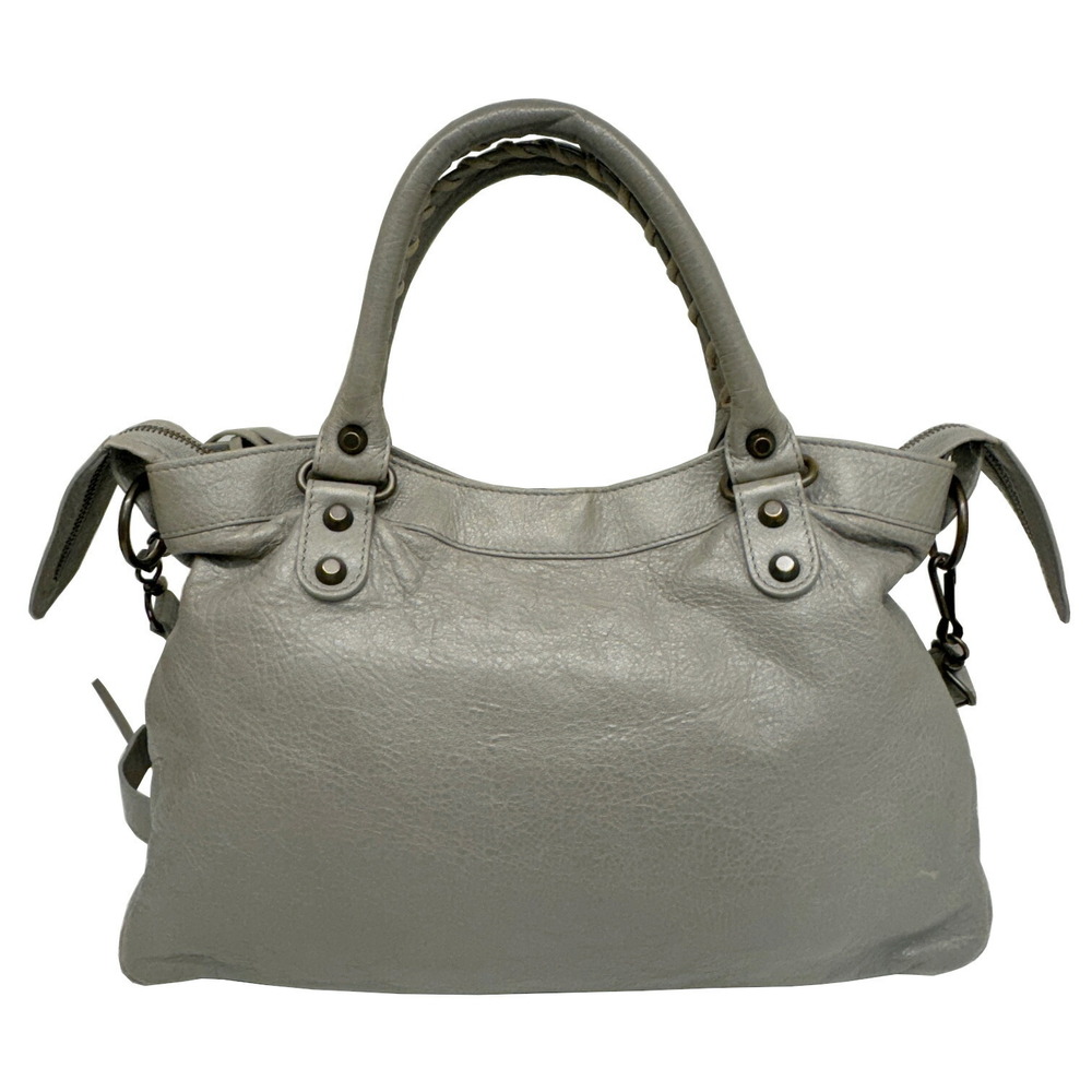 BALENCIAGA The City Leather Gray Handbag Shoulder Bag